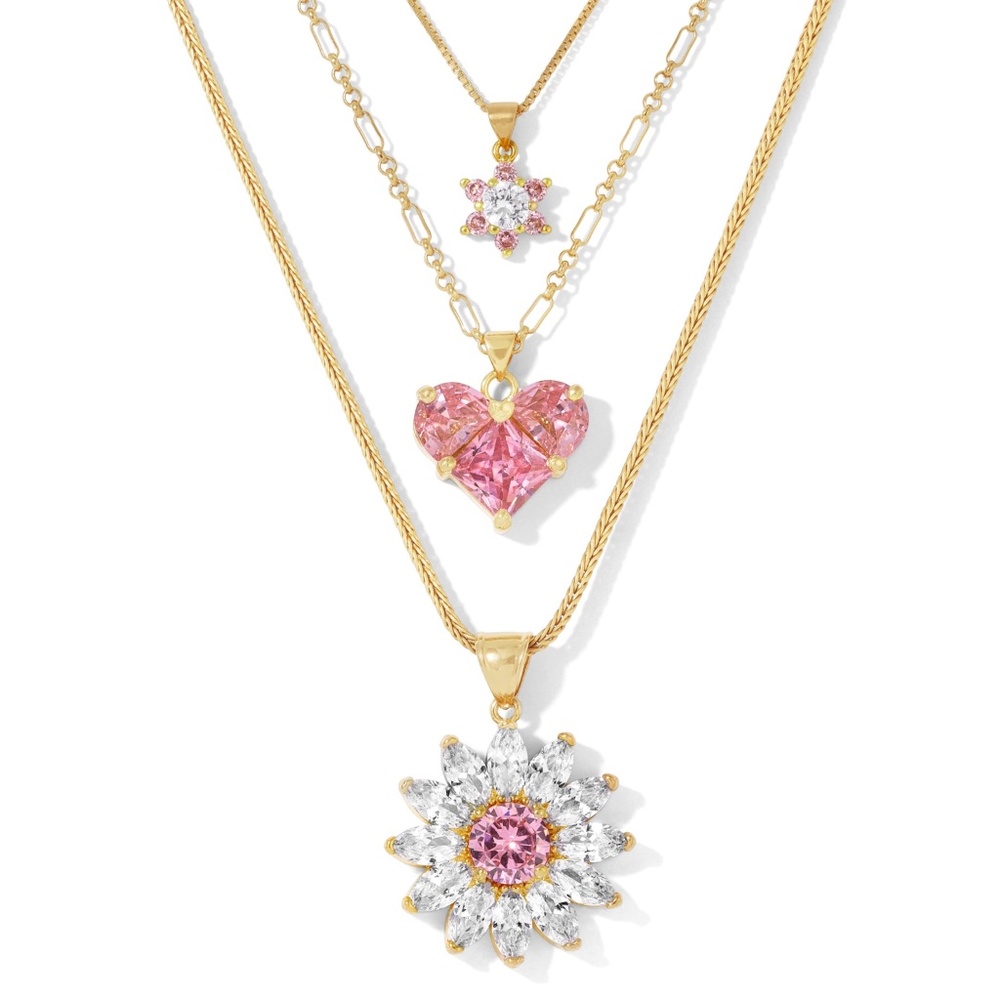 New Vanessa Mooney THE PINK POSEY NECKLACE